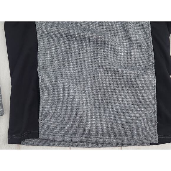 Spyder Fleece Sweater Pullover sz Med Black Gray 1/4 Zip Sweatshirt Performance - Picture 3 of 8